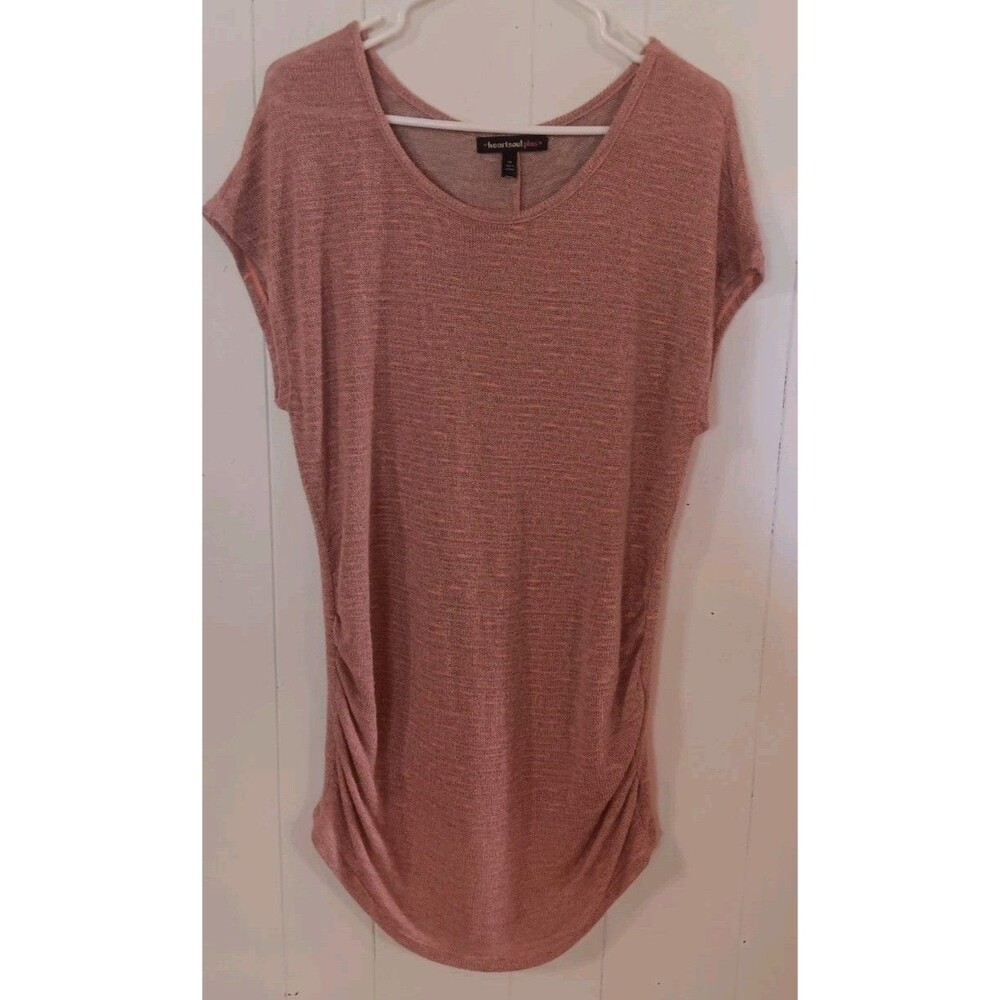 Y2k Heart Soul Size XL Cap Sleeve Long Thin Sweater Tunic Swim Cover Up